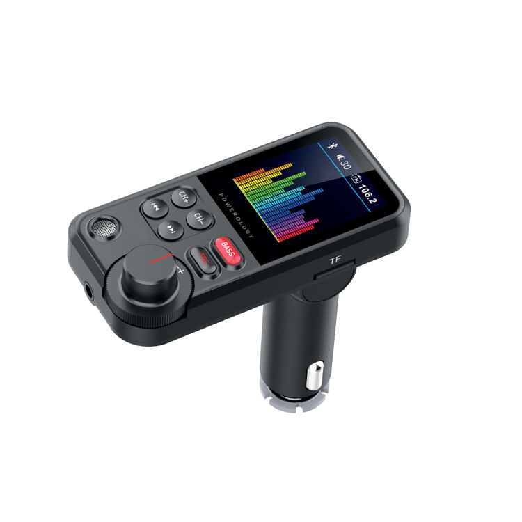 صورة Powerology FM Transmitter Pro Car Charger 23W - Black