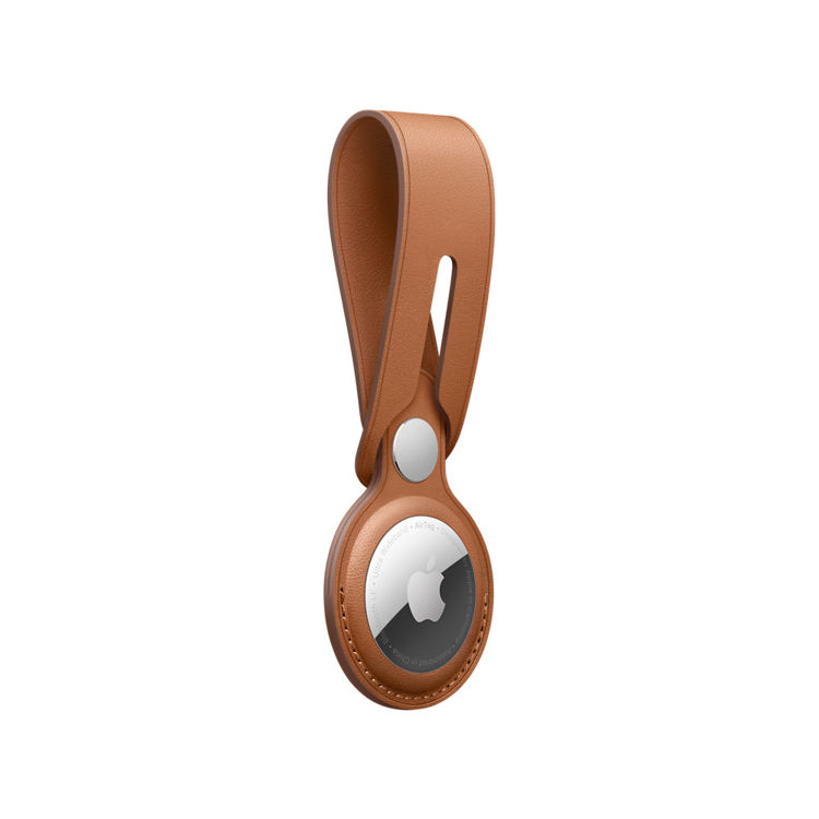 صورة AirTag Leather Loop - Saddle Brown