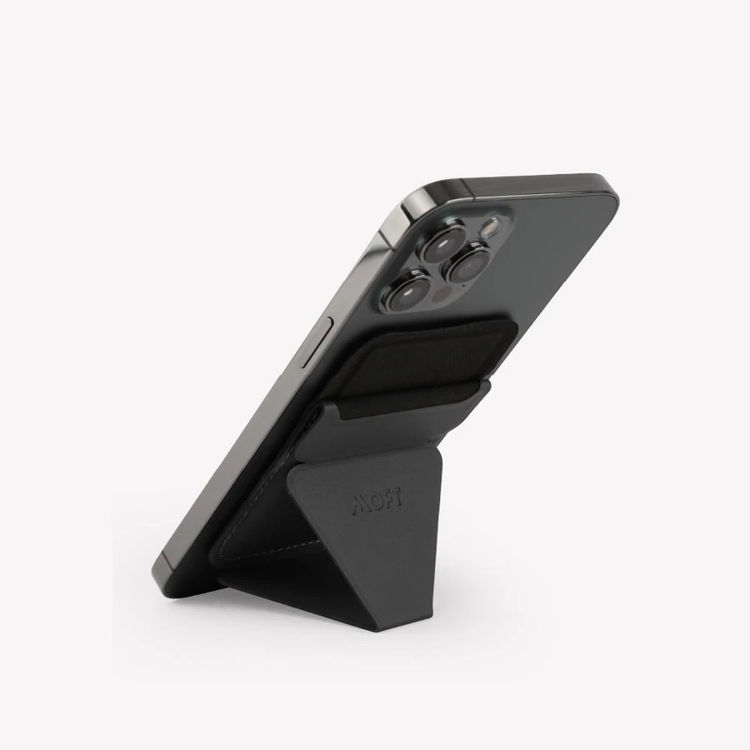 صورة Moft Snap-On Phone Stand & Wallet (Magsafe® Compatible) Ash Grey
