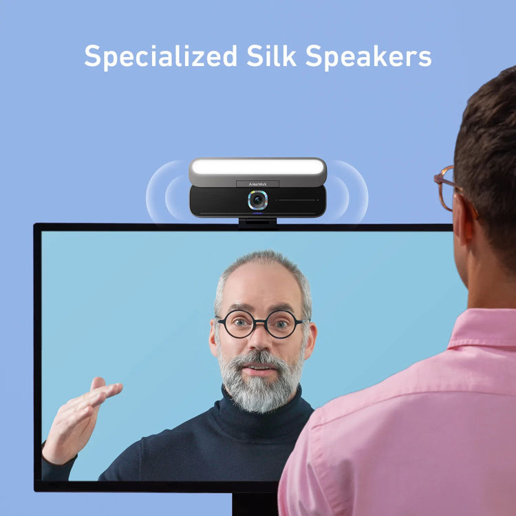 صورة AnkerWork B600 Video Bar Webcam 2K Conference Camera Built-in Light 4-Mic Array