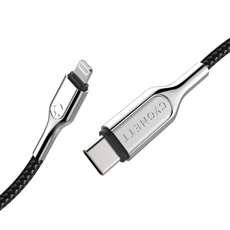 صورة CYGNETT Armoured Lightning to USB-C Cable - Black 2m