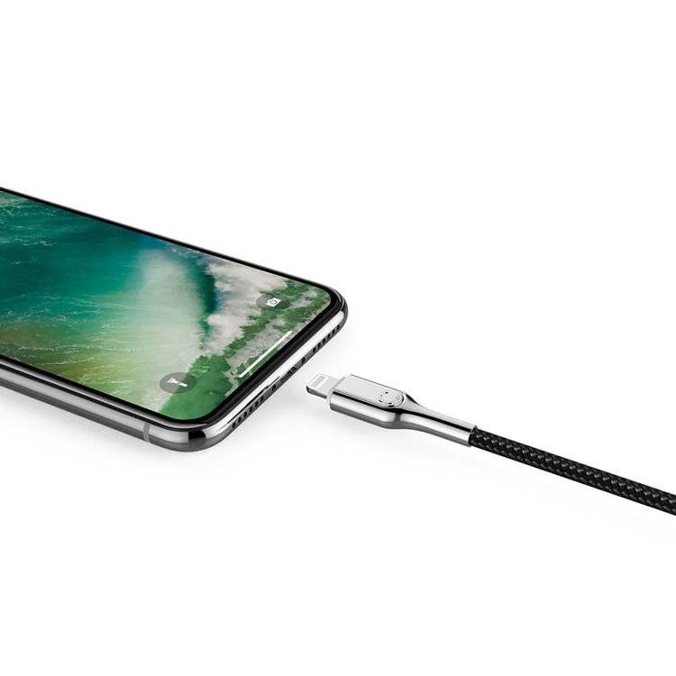 صورة CYGNETT Armoured Lightning to USB-C Cable - Black 2m