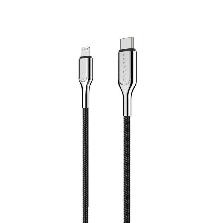 Picture of CYGNETT Armoured Lightning to USB-C Cable - Black 1m