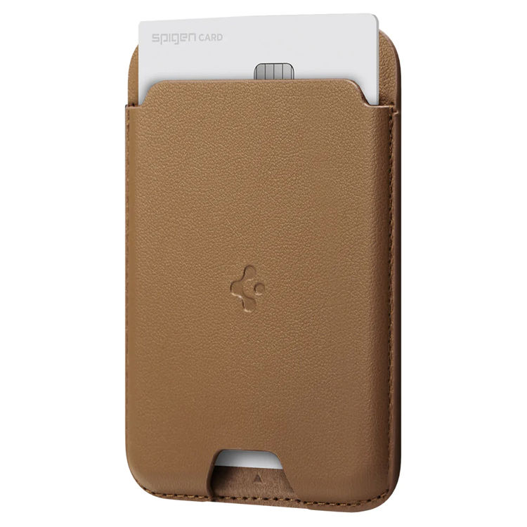 صورة Spigen Valentinus MagSafe Universal Magnetic Card Holder Brown