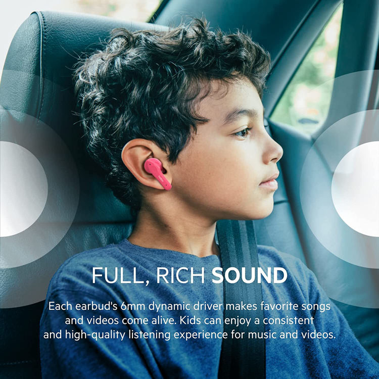 صورة Belkin SoundForm Nano Wireless Earbuds For Kids (Pink)