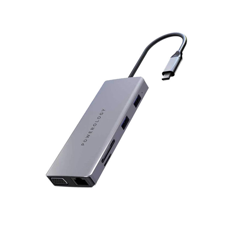 Picture of Powerology 11 in 1 USB-C VGA, Ethernet and HDMI Hub