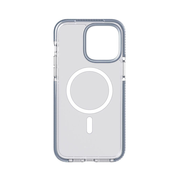 صورة Tech 21 Evo Crystal - Apple iPhone 14 Pro Max Case MagSafe  Compatible - Steel Blue