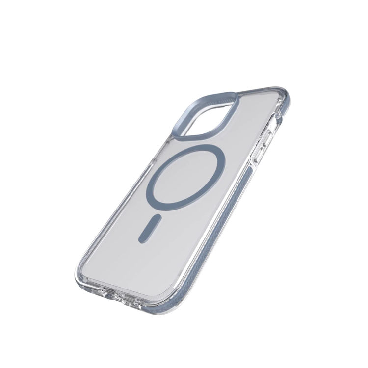 صورة Tech 21 Evo Crystal - Apple iPhone 14 Pro Max Case MagSafe  Compatible - Steel Blue