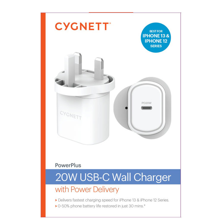 صورة Cygnett 20W USB-C PD Wall Charger (White)