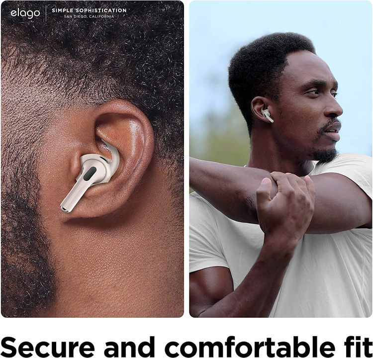 صورة Elago AirPods 3 EarBuds Cover Hooks w/ Pouch White