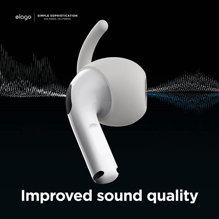 صورة Elago AirPods 3 EarBuds Cover Hooks w/ Pouch White