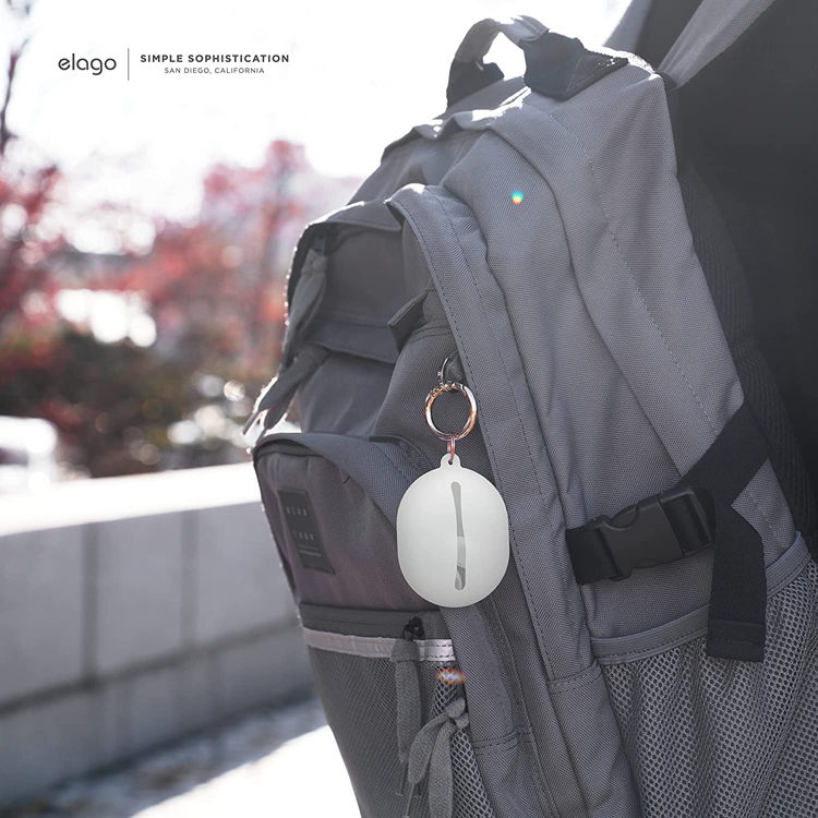 صورة Elago AirPods 3 EarBuds Cover Hooks w/ Pouch White