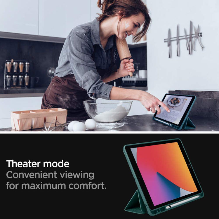 صورة Spigen Urban Fit case for iPad 10.2 2021 2020 2019 Midnight Green
