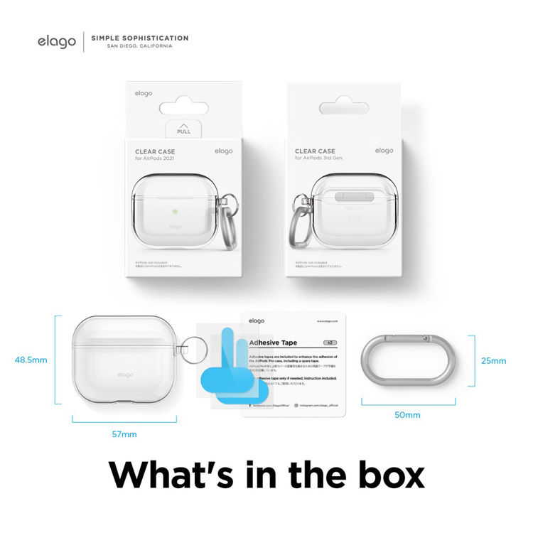 صورة Elago Hang Case for AirPods 3rd Gen(Clear)