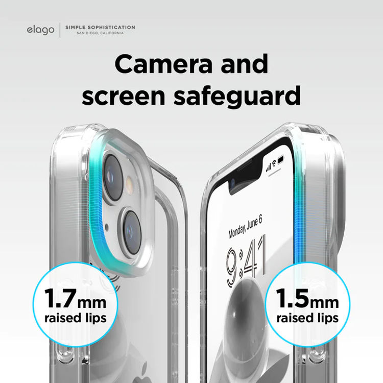 صورة elago Hybrid Clear Case for iPhone 14 (Black)