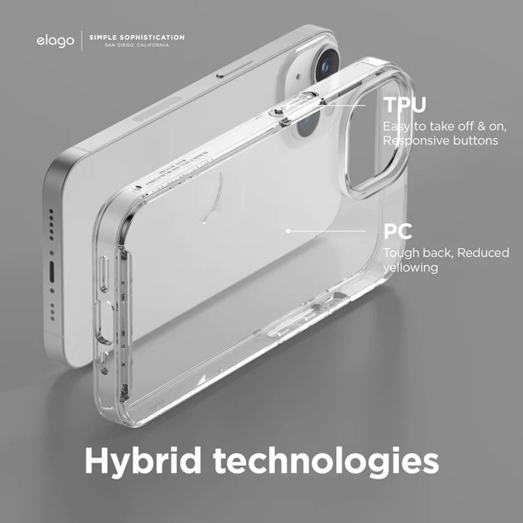 صورة elago Hybrid Clear Case for iPhone 14 (Black)