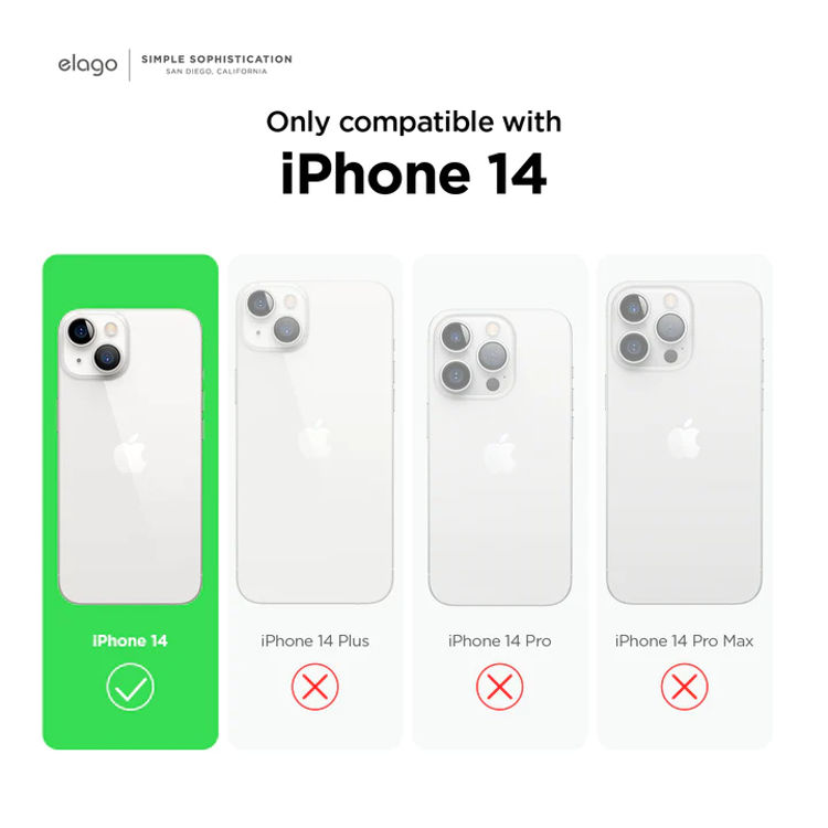 صورة elago Premium Silicone Case for iPhone 14 (Dark Gray)