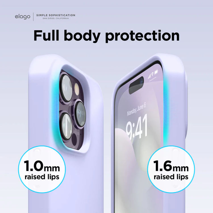 صورة elago Premium Silicone Case for iPhone 14 Pro (Black)