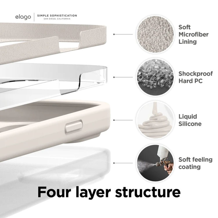 صورة elago Premium Silicone Case for iPhone 14 Pro Max (Dark Gray)