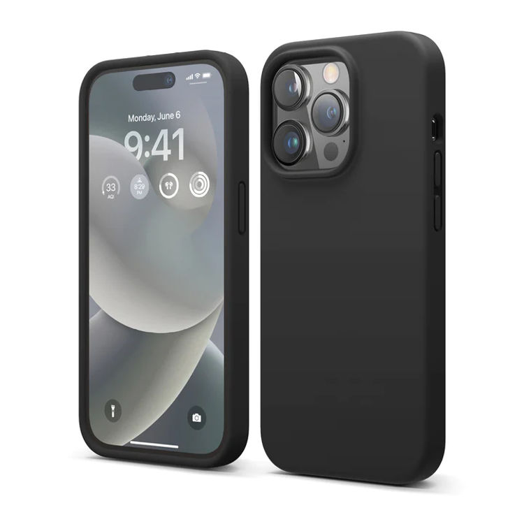 صورة elago Premium Silicone Case for iPhone 14 Pro Max (Black)