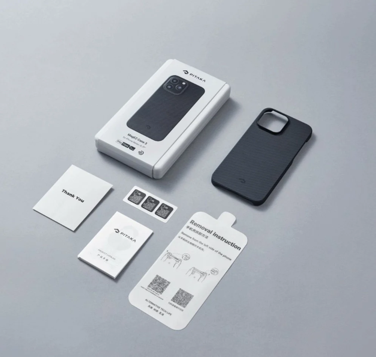 صورة Pitaka MagEz Case 3 1500D iPhone 14 Pro  Black/Grey Twill