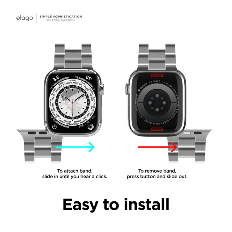 صورة Elago Metal Band strap for Apple Watch 38/40/41mm - Silver