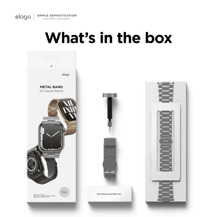 صورة Elago Metal Band strap for Apple Watch 38/40/41mm - Silver