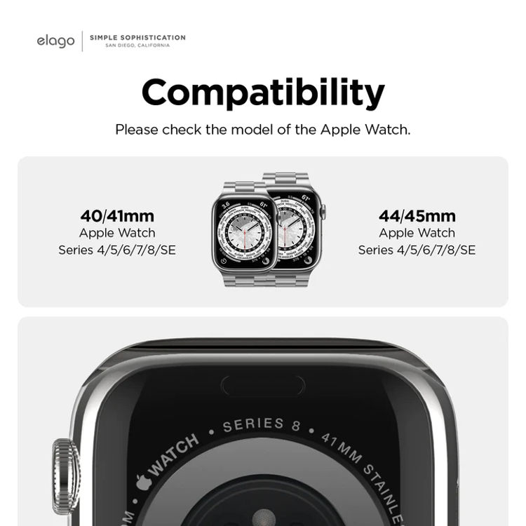 صورة Elago Metal Band strap for Apple Watch 38/40/41mm - Silver