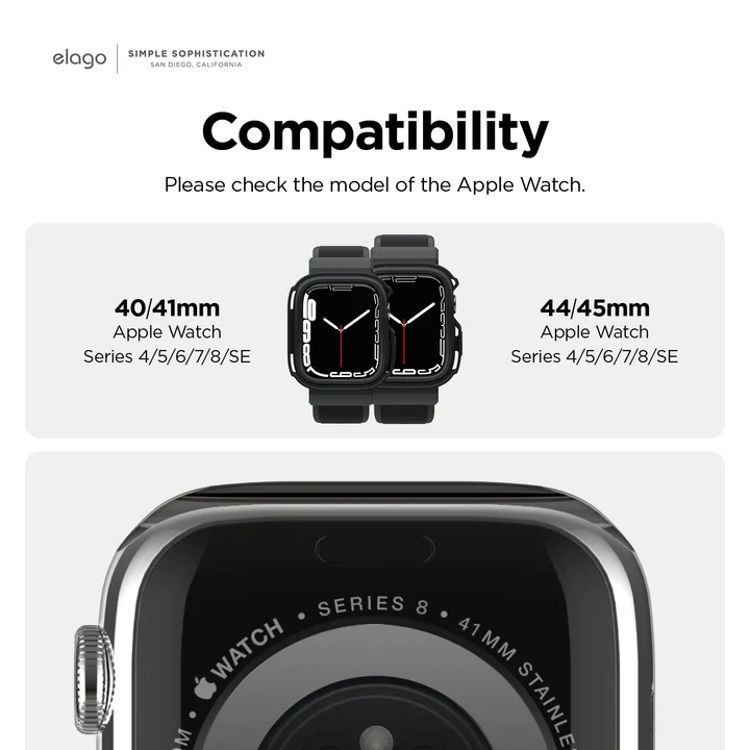 صورة ELAGO ARMOR CASE for Apple Watch 44/45mm (Black)