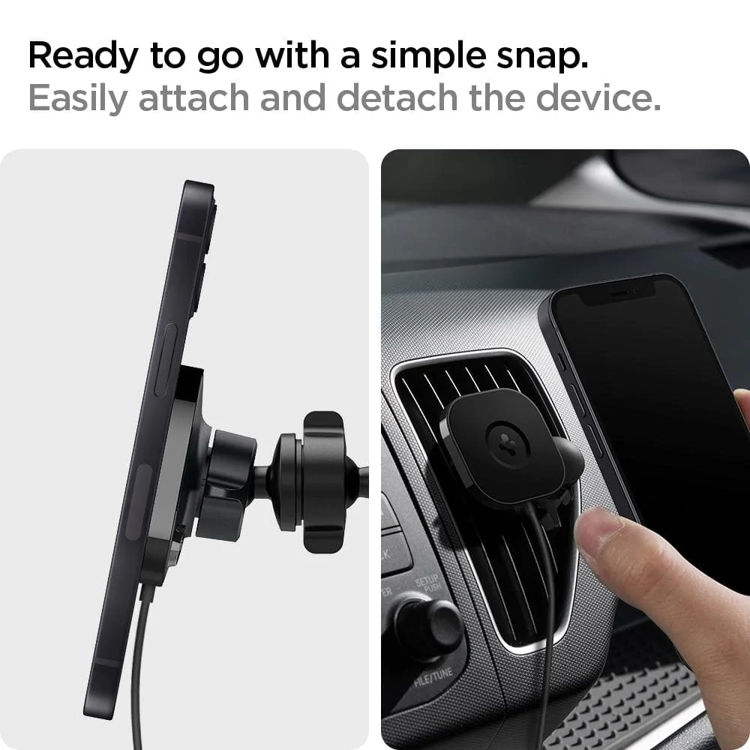 صورة Spigen OneTap Pro Wireless Magnetic Car Charger Air Vent (MagFit)_ACP02615