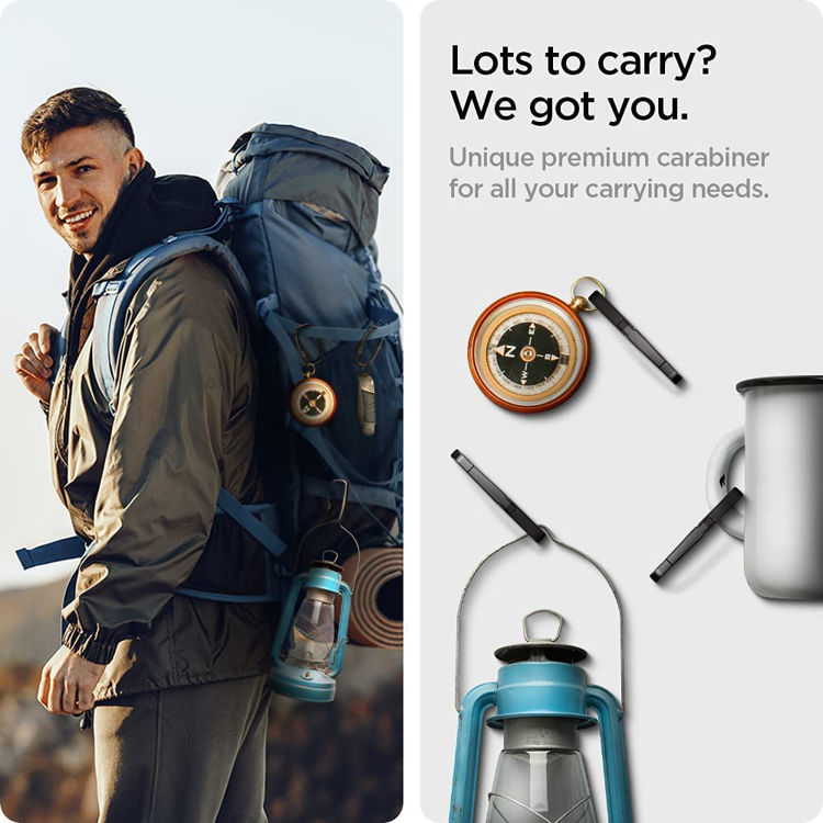 صورة SPIGEN CARABINER RUGGED BLACK [3 PACK