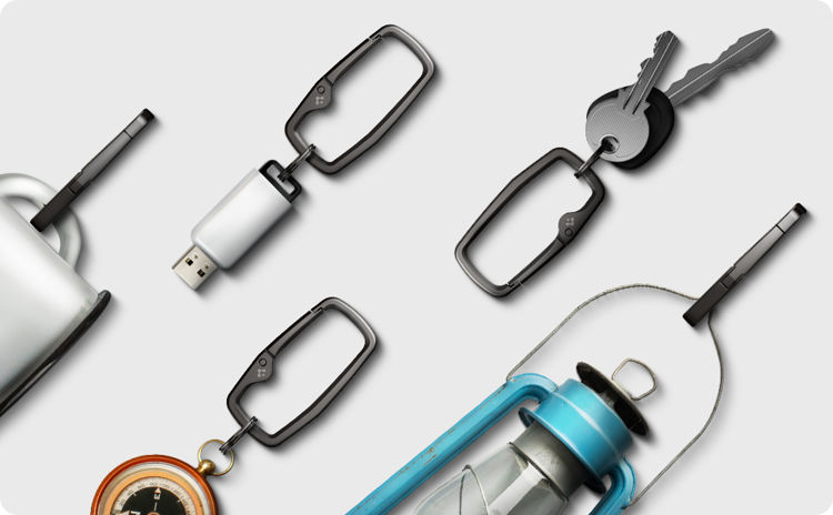 صورة SPIGEN CARABINER RUGGED BLACK [3 PACK