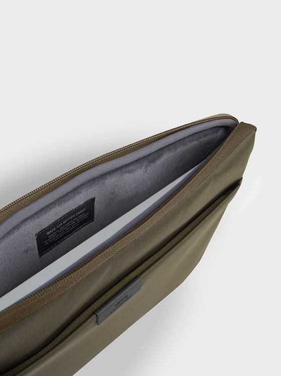 صورة UNIQ Bergen Protective water resistant laptop sleeve (Up to 14 inches) OLIVE GREEN