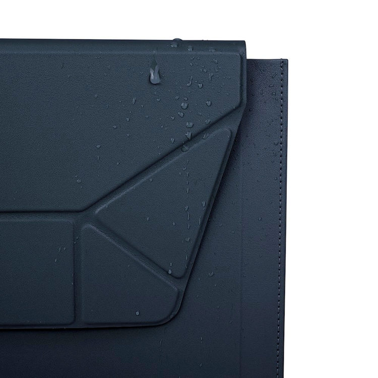 صورة Uniq Oslo Laptop Sleeve with Foldable Stand (Up to 14")- ABYSS BLUE