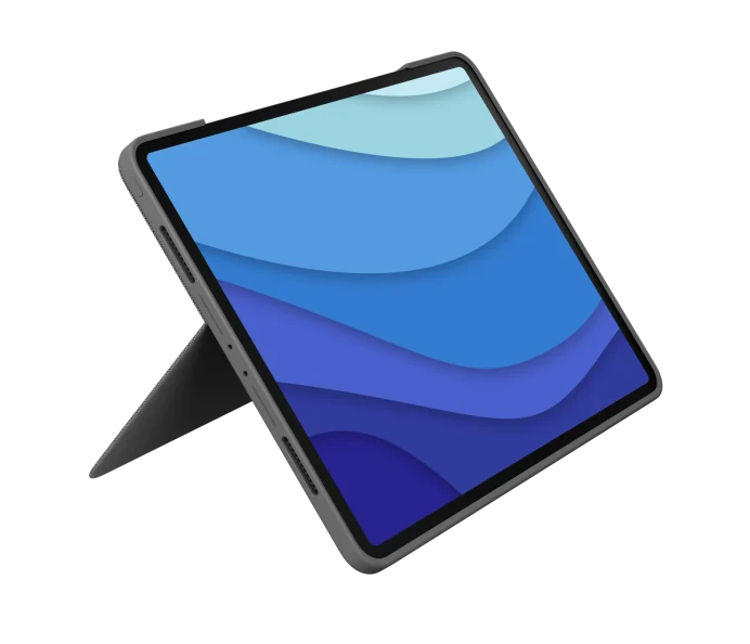 صورة Logitech Combo Touch for iPad Pro 12.9-inch (5th generation) Grey Smart Connector QWERTY Arabic