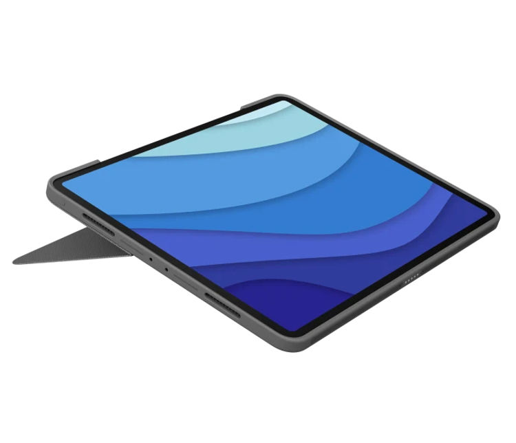 صورة Logitech Combo Touch for iPad Pro 12.9-inch (5th generation) Grey Smart Connector QWERTY Arabic