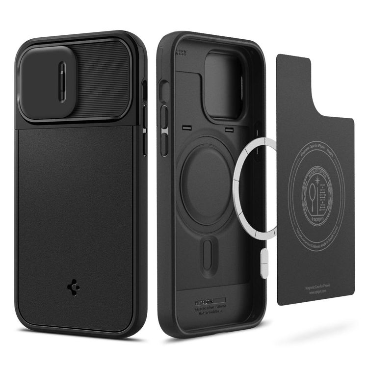 صورة SPIGEN OPTIK ARMOR MAG MAGSAFE IPHONE 14 PRO BLACK 