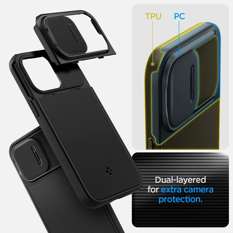 صورة SPIGEN OPTIK ARMOR MAG MAGSAFE IPHONE 14 PRO BLACK 