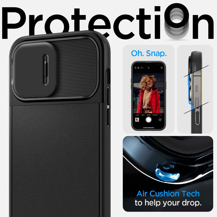 صورة SPIGEN OPTIK ARMOR MAG MAGSAFE IPHONE 14 PRO BLACK 