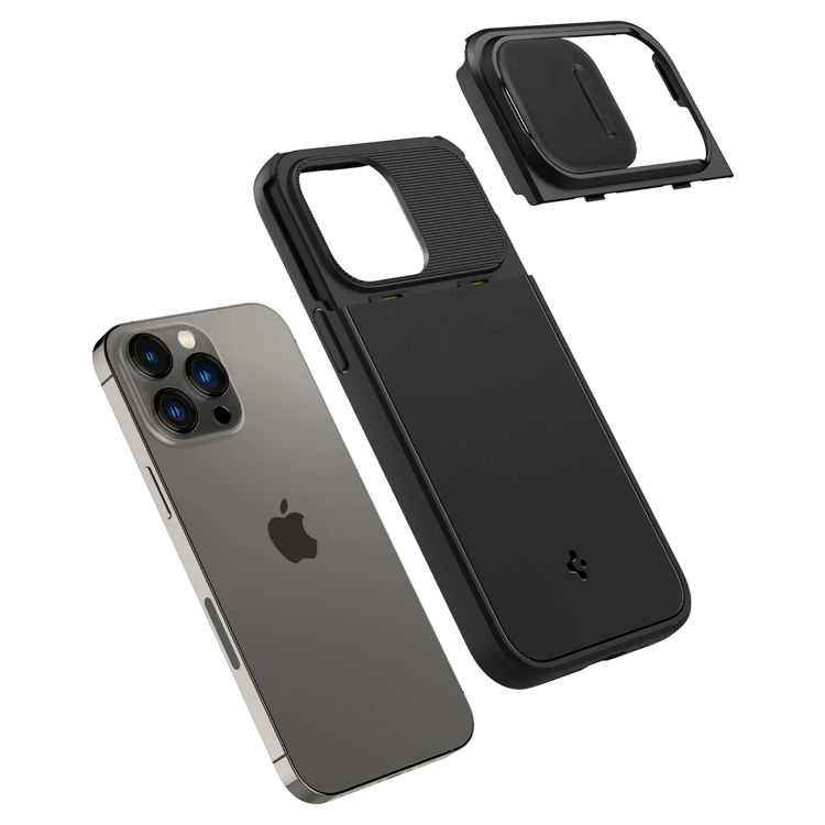 صورة SPIGEN OPTIK ARMOR MAG MAGSAFE IPHONE 14 PRO BLACK 