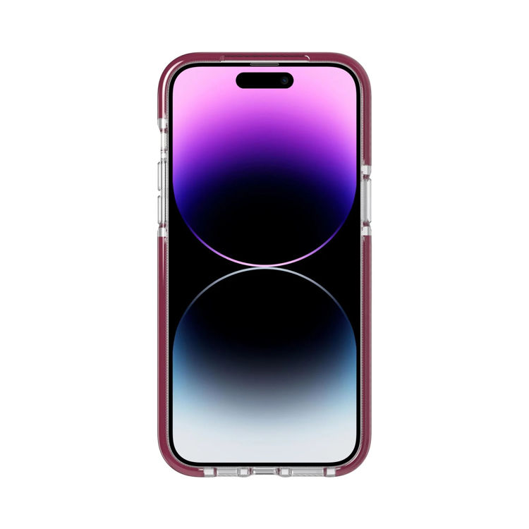 صورة Tech21 Evo Crystal - Apple iPhone 14 Pro Max Case MagSafe Compatible - Burgundy