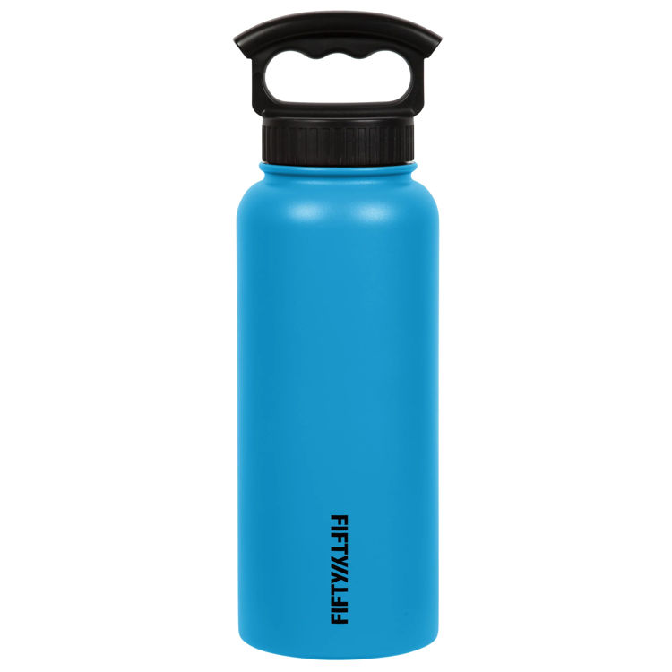 صورة Fifty Fifty BOTTLE WITH WIDE MOUTH 3 FINGER LID 1L - Crater Blue