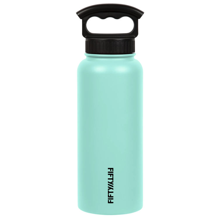 صورة Fifty Fifty BOTTLE WITH WIDE MOUTH 3 FINGER LID 1L - Cool Mint