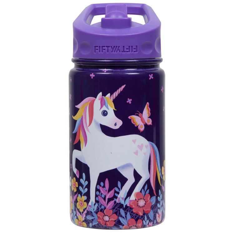 صورة Fifty Fifty Kids Bottle Straw Lid 350ML (Unicorn)