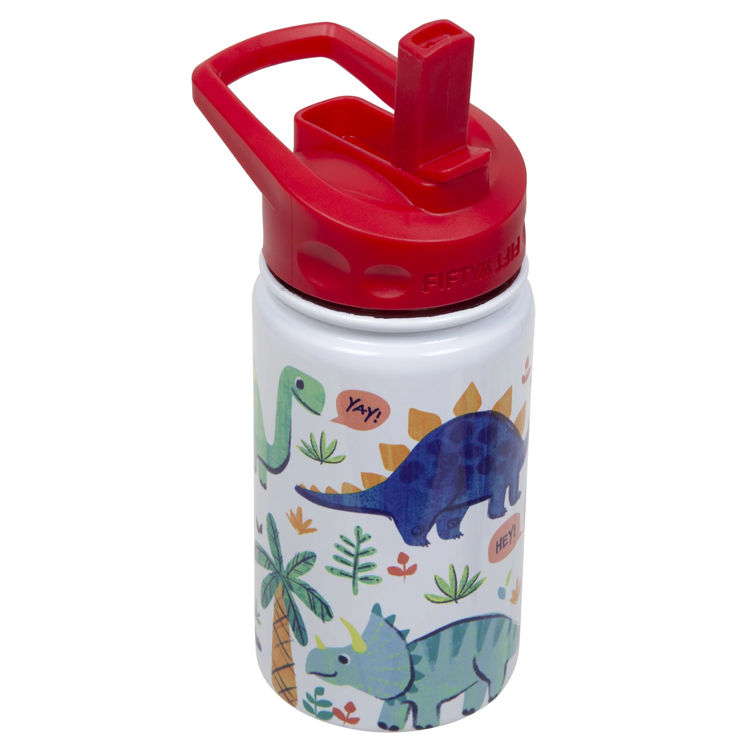 صورة Fifty Fifty Kids Bottle Straw Lid 350ML (Dino)