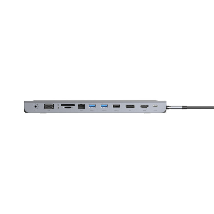 صورة Powerology 11 In 1 Multi-Display USB-C Hub & Laptop Stand 100W - Gray