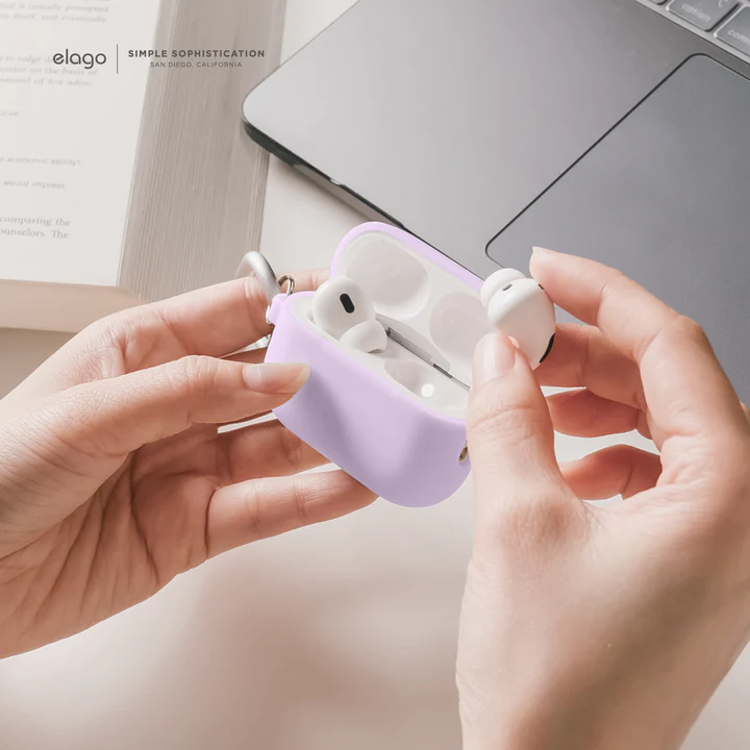 Picture of Elago Silicone Hang Case for AirPods Pro 2nd Gen - Lavender