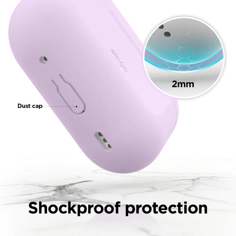 صورة Elago Silicone Hang Case for AirPods Pro 2nd Gen - Lavender