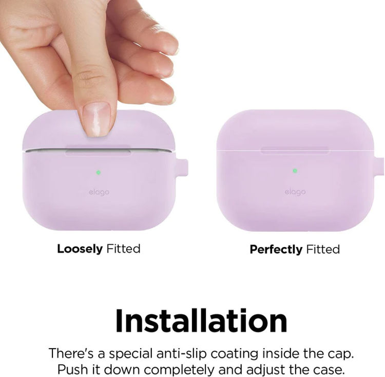 صورة Elago Silicone Hang Case for AirPods Pro 2nd Gen - Lavender