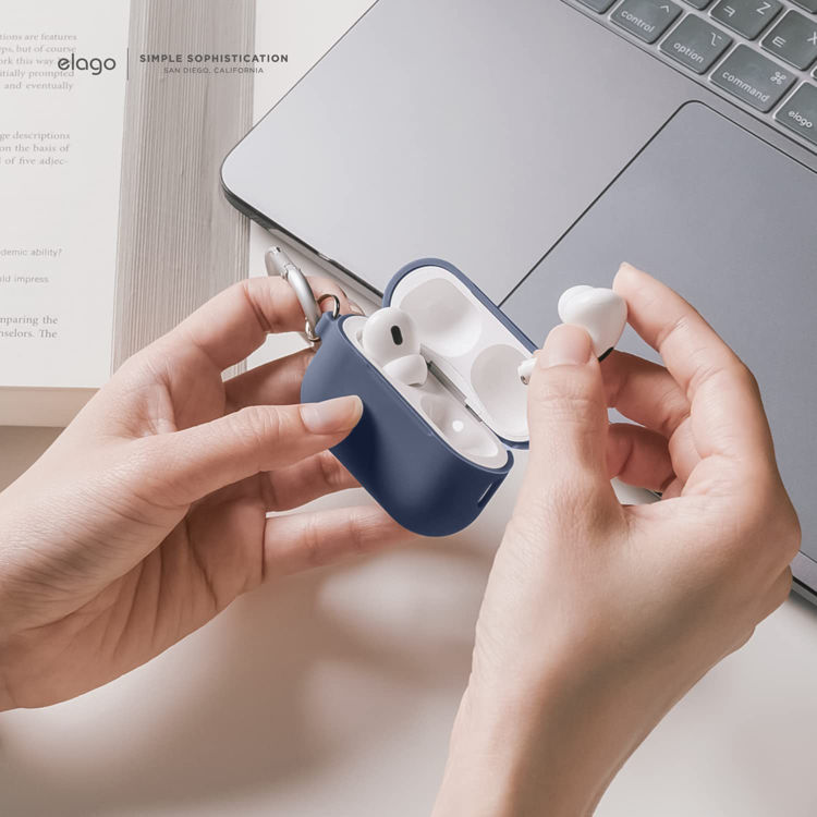 صورة Elago Silicone Hang Case for AirPods Pro 2nd Gen - Jean Indigo